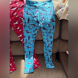 OS Lularoe Leggings Orca Whales & Sharks Lot of 2